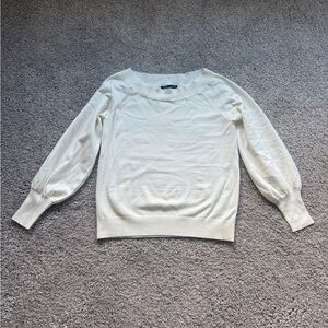Boston Proper Cream Off the Shoulder Sweater